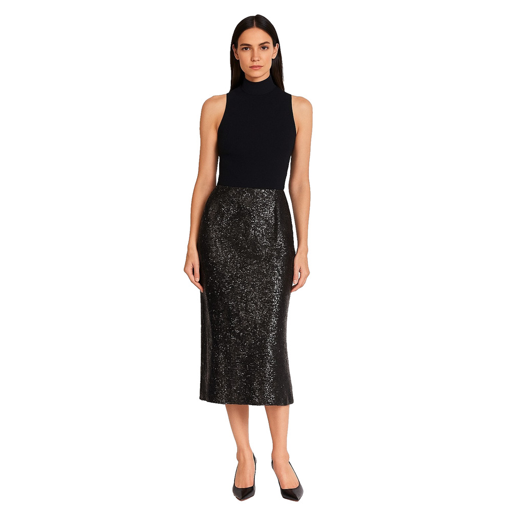 GAP Shimmering Black Midi Skirt